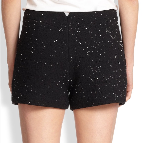 Rag and Bone NEW tweed speckled black shorts sz 10 - Picture 2 of 8
